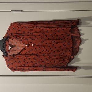 Market Spruce Burnt Orange Blouse size  L